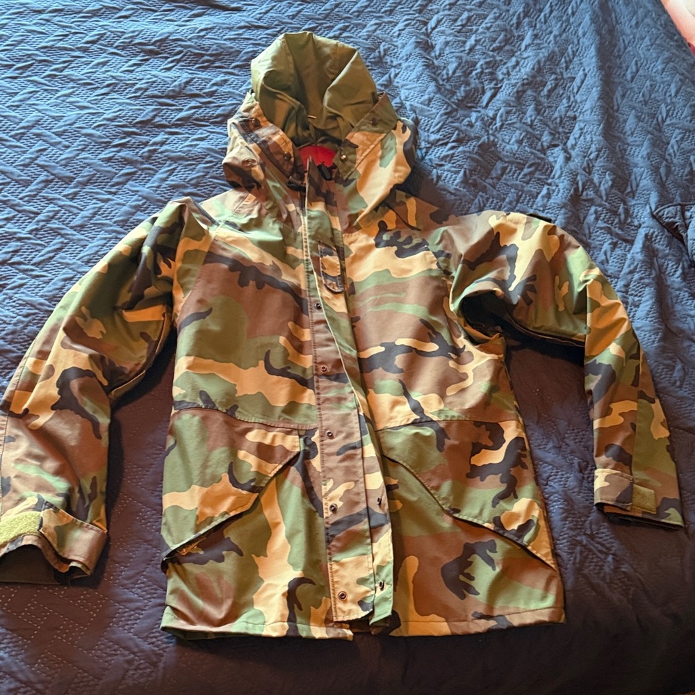 Military Gor Tex Camouflage Hooded Jacket